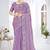 Lavender designer resham sequence embroidery crush silk saree