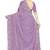 Lavender designer resham sequence embroidery crush silk saree