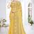 Mustard designer resham sequence embroidery crush silk saree