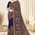 Designer navy blue resham multi kashmiri embroidery work georgette saree