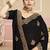 Designer black heavy coding zarkan embroidery georgette saree