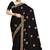 Designer black heavy coding zarkan embroidery georgette saree