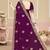 Designer wine coding zarkan embroidery georgette saree