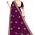 Designer wine coding zarkan embroidery georgette saree