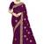 Designer wine coding zarkan embroidery georgette saree