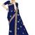 Designer navy blue coding zarkan embroidery georgette saree