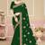 Designer green coding zarkan embroidery georgette saree