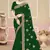Designer green coding zarkan embroidery georgette saree