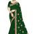Designer green coding zarkan embroidery georgette saree