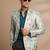 Men'S Green Jaquared Blazer