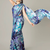Purple floral prints  heavy japan satin saree with unstitched blouse