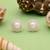 Silver color 925 silver stud earrings