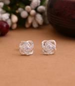 Silver color 925 silver stud earrings