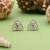 Silver color 925 silver stud earrings