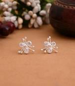 Silver color 925 silver stud earrings