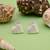 Silver color heart shape 925 silver stud earrings