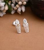 Silver color 925 silver stud earrings