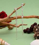 Silver color 925 silver drop earrings