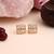 White color 925 gold plated silver stud earrings