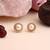 White color 925 gold plated silver stud earrings