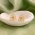 Blue color 925 gold plated silver stud earrings