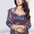 shaded lavender two tone paper silk digital print with embroidery hand work saree