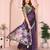 wine printed art silk designer pallu chanderi saree