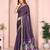 wine printed art silk designer pallu chanderi saree