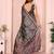 grey printed art silk designer pallu chanderi saree