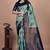 rama green woven  designer pallu banarasi art silk saree