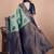 rama green woven  designer pallu banarasi art silk saree