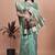 rama green woven  designer pallu banarasi art silk saree