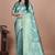 rama green woven  designer pallu banarasi art silk saree