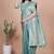 rama green woven  designer pallu banarasi art silk saree