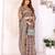 grey printed art silk designer pallu chanderi saree