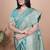 rama green woven  designer pallu banarasi art silk saree