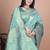 rama green woven  designer pallu banarasi art silk saree