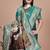 rama green woven  designer pallu banarasi art silk saree