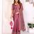 pink printed art silk designer pallu chanderi saree