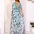 rama green printed art silk designer pallu chanderi saree