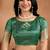 rama green printed art silk designer pallu saree