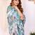 rama green printed art silk designer pallu chanderi saree