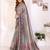 grey printed art silk designer pallu chanderi saree