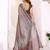 grey printed art silk designer pallu chanderi saree