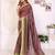 maroon printed art silk designer pallu chanderi saree