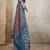 brown printed art silk designer pallu chanderi saree