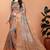 orange printed art silk designer pallu saree