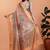 orange printed art silk designer pallu saree