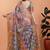orange printed art silk designer pallu saree