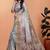 grey printed art silk designer pallu saree